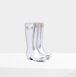 Silver Hunter Rain Boots Kids Size 2